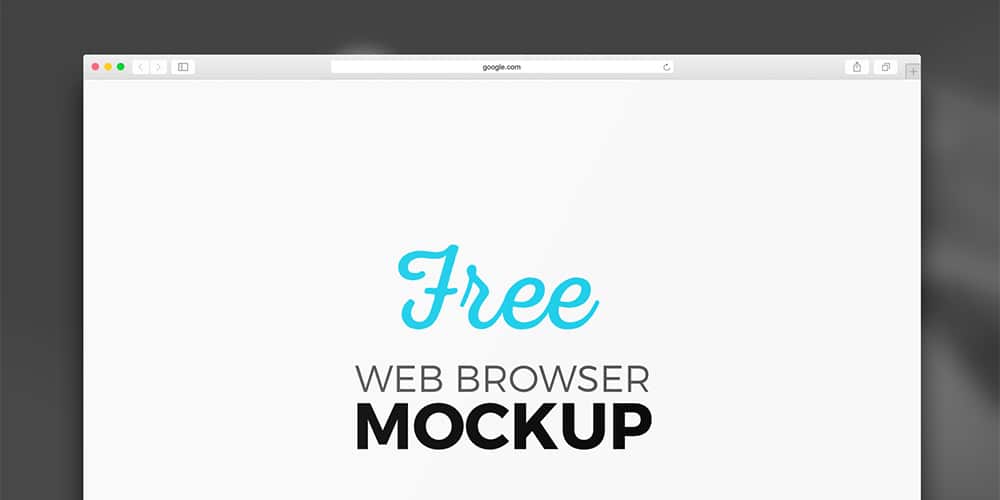 Safari Browser Mockup PSD