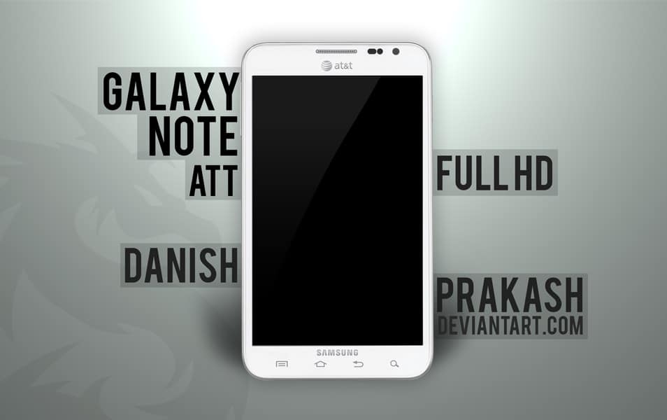 Samsung Galaxy Note ATT white [psd]