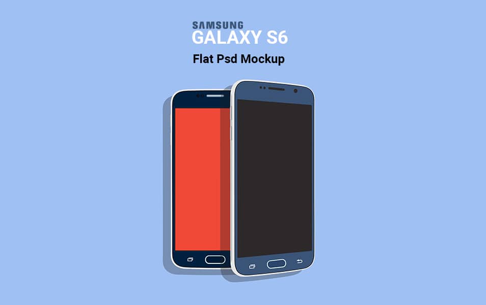 300+ Smartphone Mockup PSD Templates 89 Samsung Galaxy S6 Flat PSD Mockup