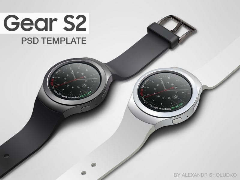 Samsung Gear S2 Mockup PSD