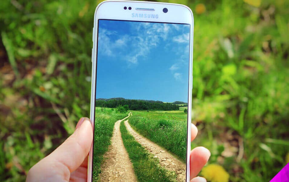 Samsung S6 Edge Nature Mockup