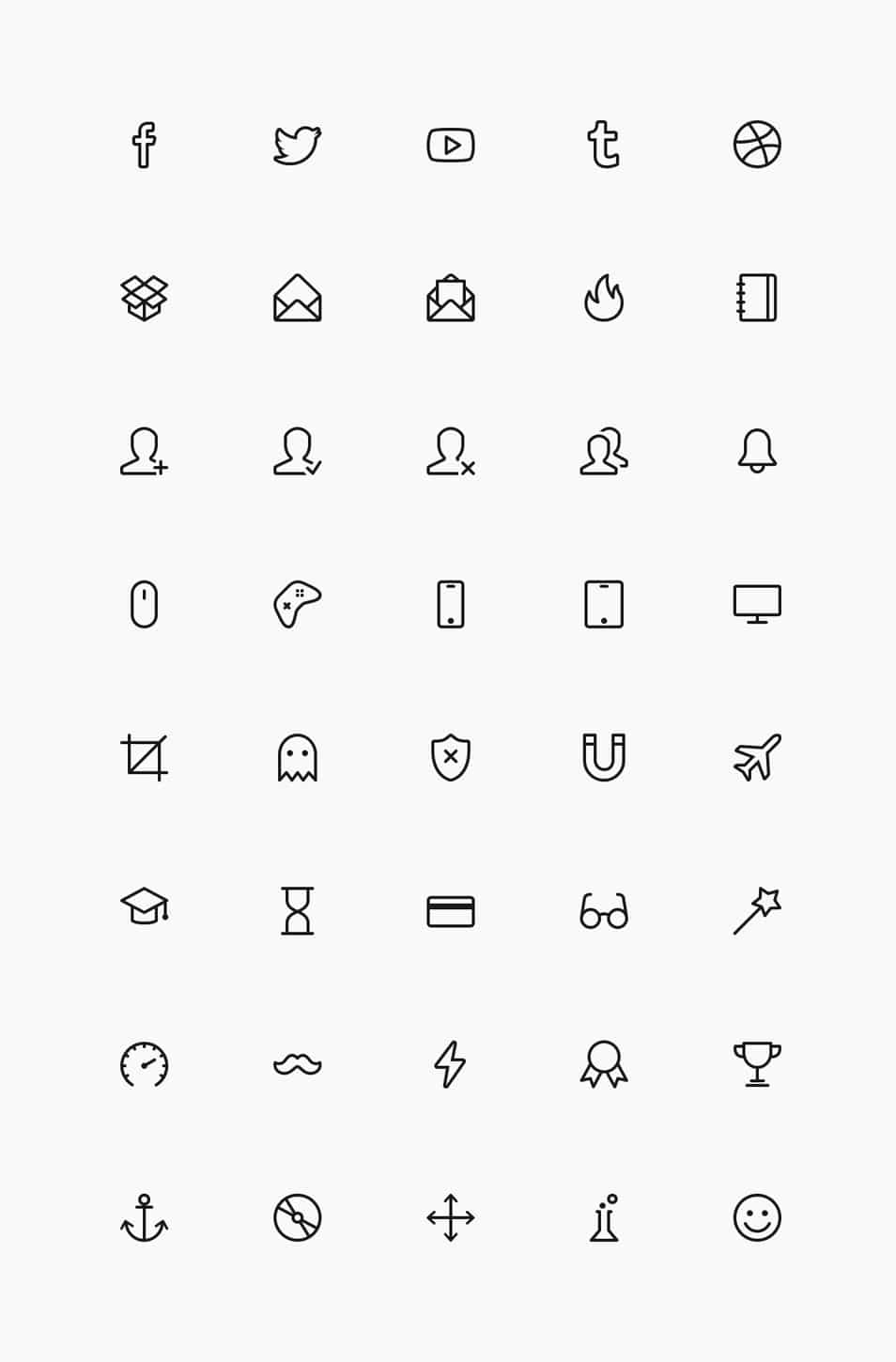 250+ Ultimate Collection of Free Line Icon Sets 115 Simple Line Icons Set Vol.4