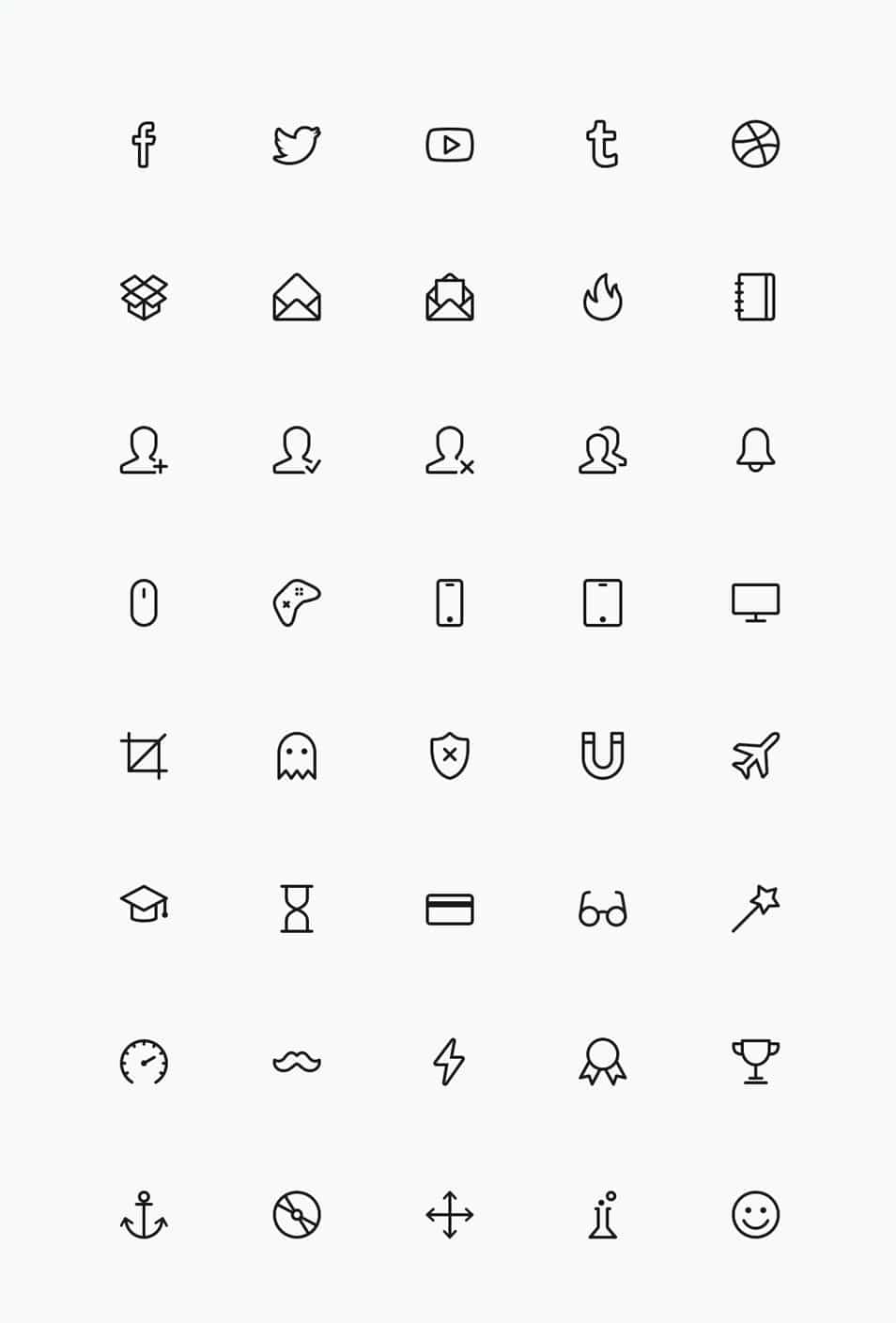 250+ Ultimate Collection of Free Line Icon Sets 8 Simple Line Icons Set Vol.4