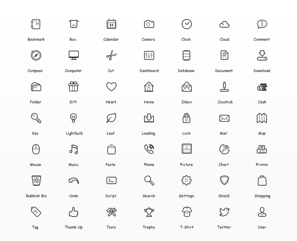 Simplicity - Free Vector Icon Set