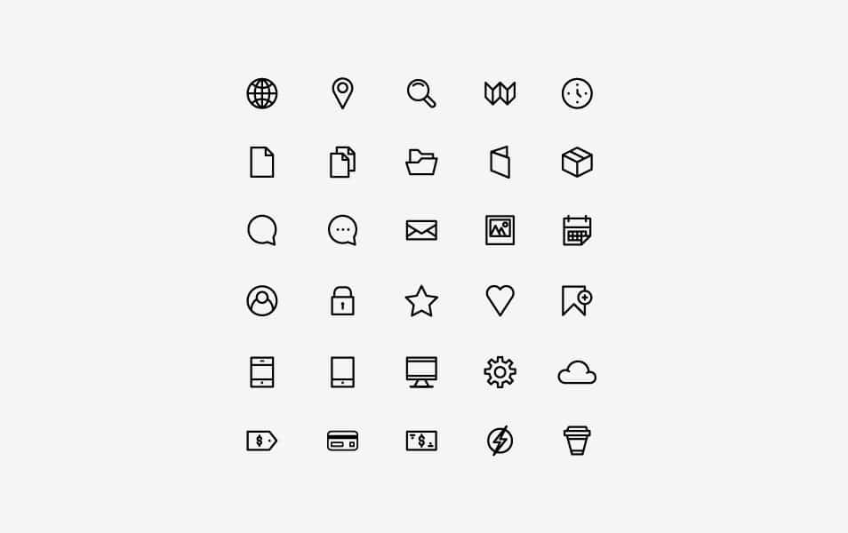 250+ Ultimate Collection of Free Line Icon Sets 90 Simplicons