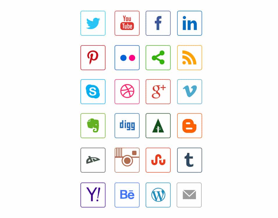 250+ Ultimate Collection of Free Line Icon Sets 110 Social Media Line Icons