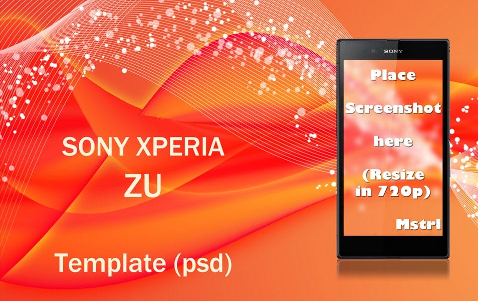 300+ Smartphone Mockup PSD Templates 251 Sony Xperia ZU Template