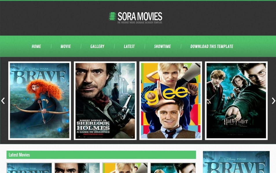 Sora Movies Responsive Entertainment Blogger Template