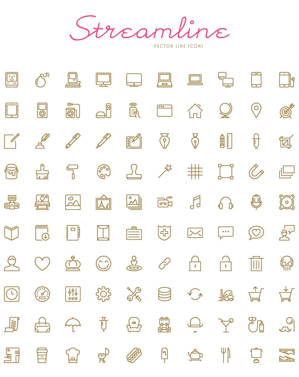 Streamline - 100 Free Vector Icons