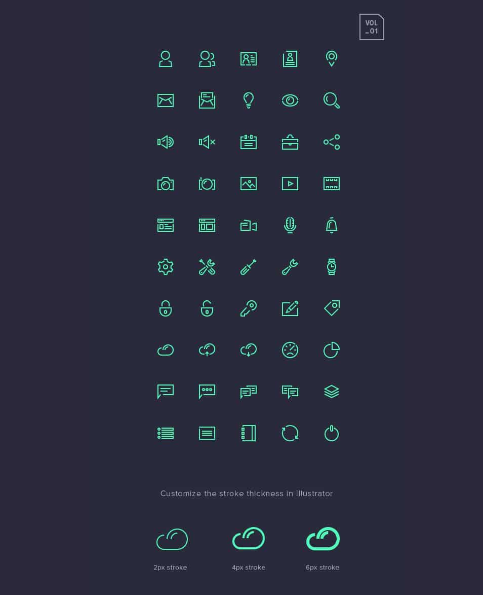 250+ Ultimate Collection of Free Line Icon Sets 65 Stroke Gap Icons Set Vol.1