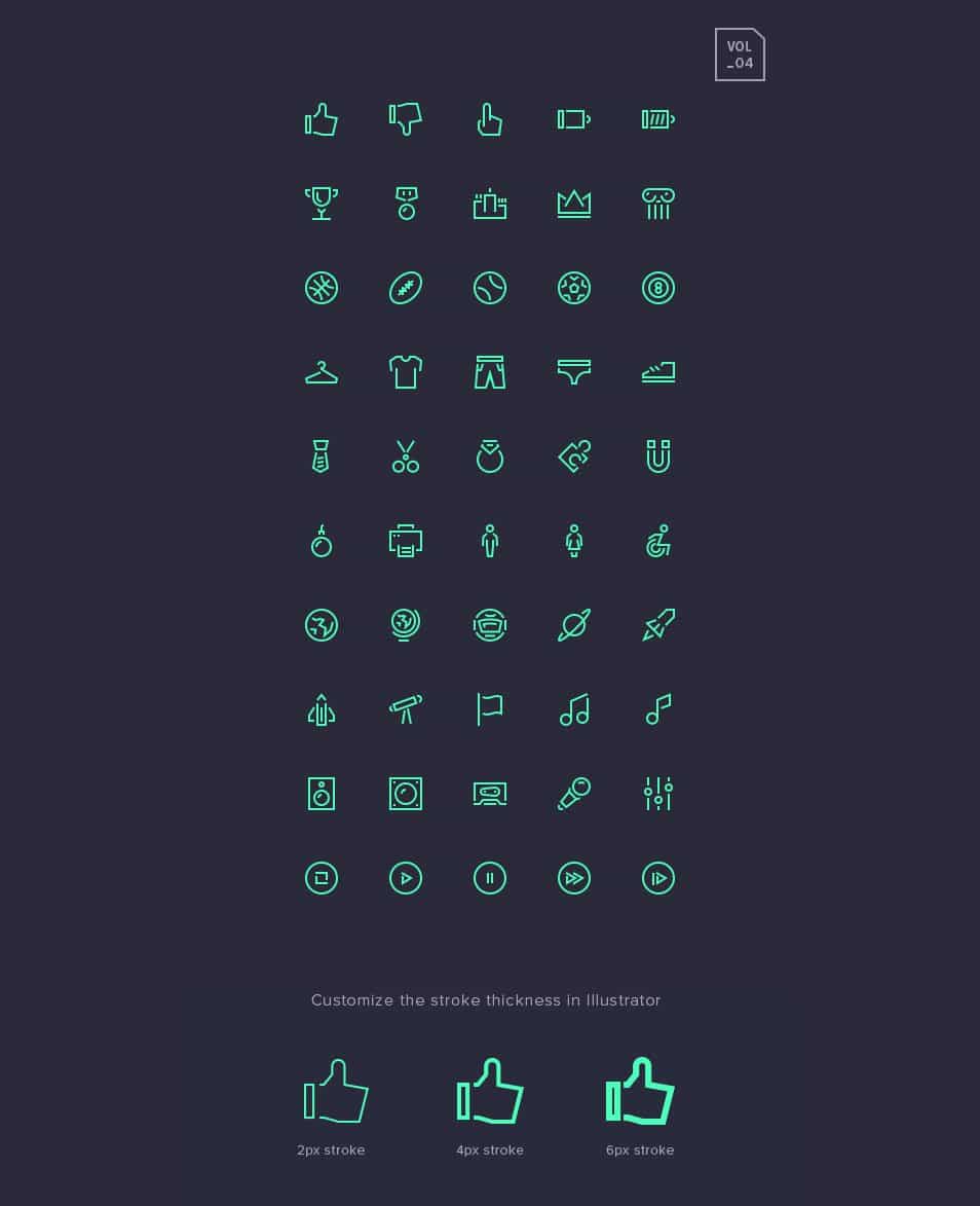 Stroke Gap Icons Set Vol.4