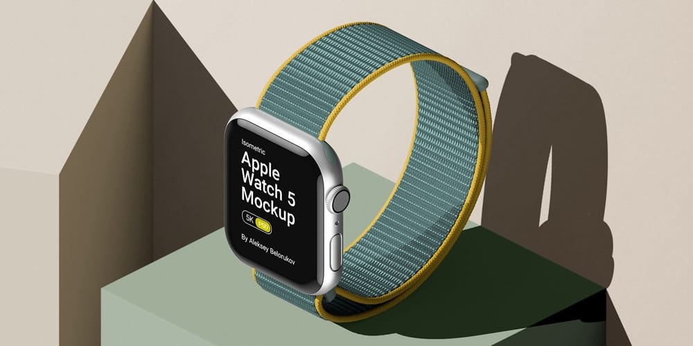 Stylish Scene With Iwatch 5 Mockup