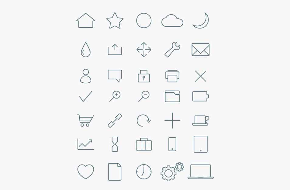 250+ Ultimate Collection of Free Line Icon Sets 73 Stylized Minimalist Icon Collection