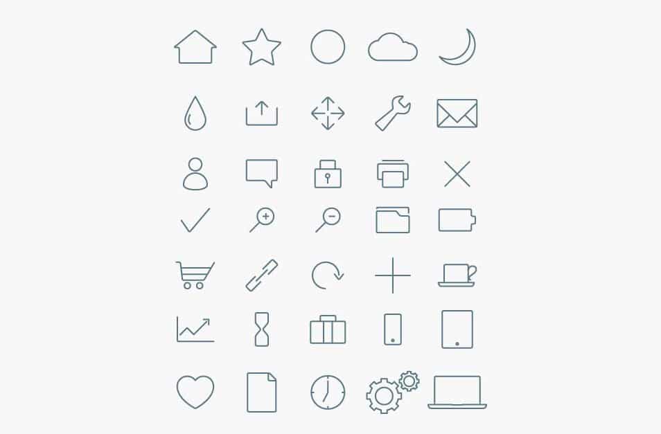 Stylized Minimalist Icon Collection