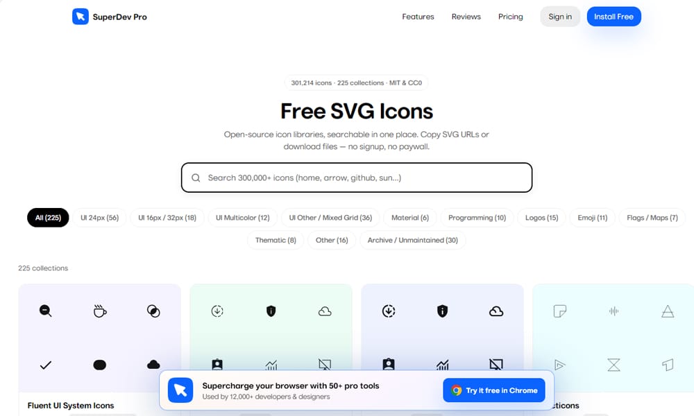 Latest Collection of Free SVG Icons 173 Superdevpro Icons