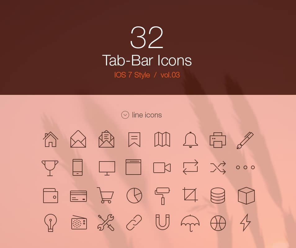 Tab Bar Icons iOS 7 Vol3