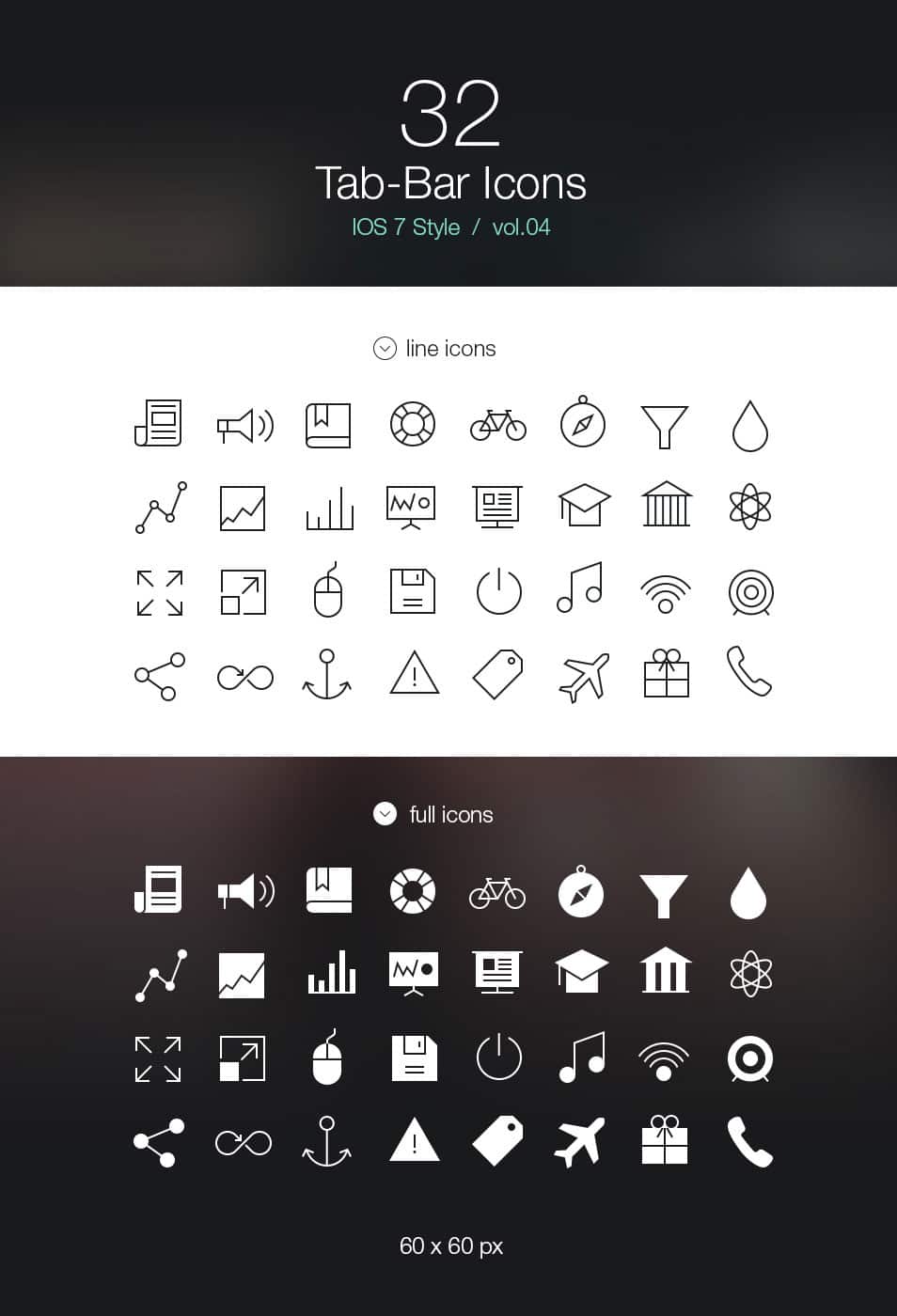 Tab Bar Icons iOS 7 Vol4