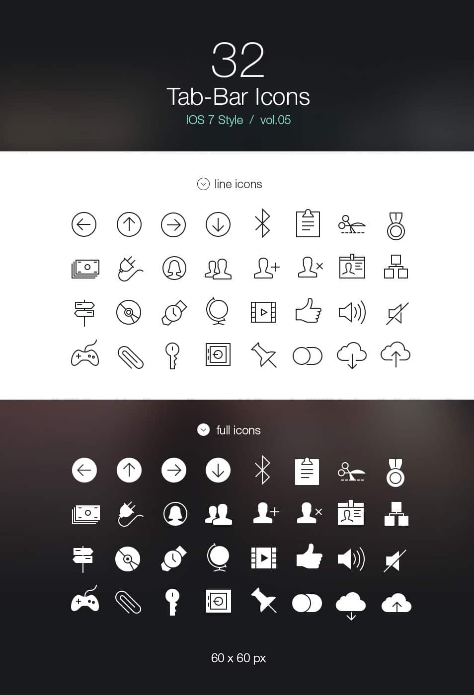 Tab Bar Icons iOS 7 Vol5