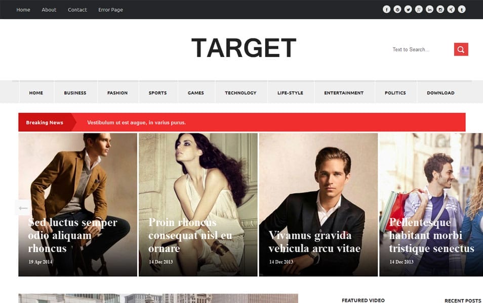 Target Responsive Magazine Blogger Template