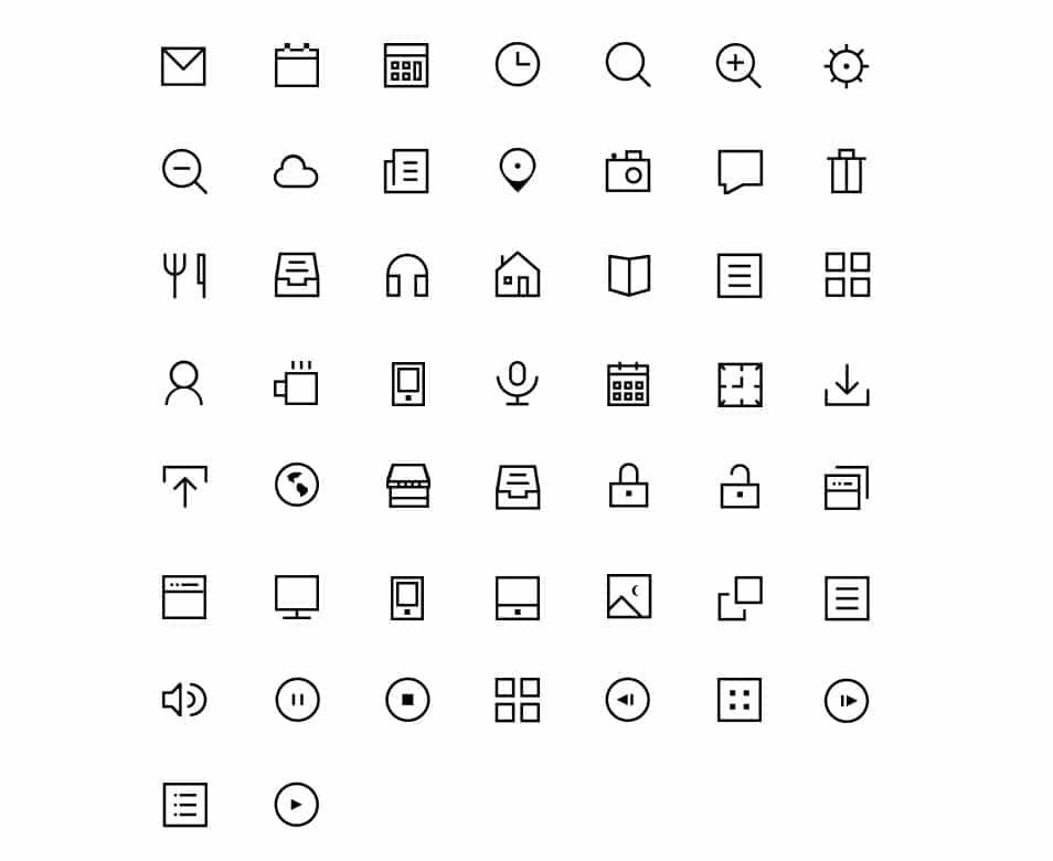 250+ Ultimate Collection of Free Line Icon Sets 74 Thin Icons 3