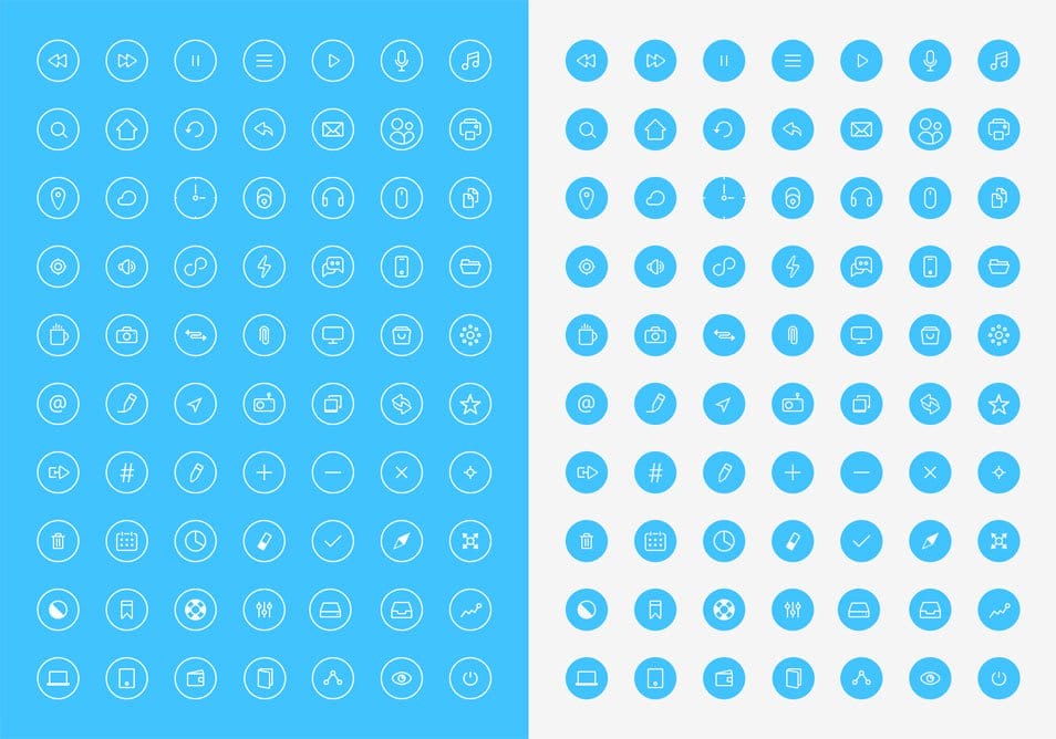 250+ Ultimate Collection of Free Line Icon Sets 138 Thin Rounded Icons 2