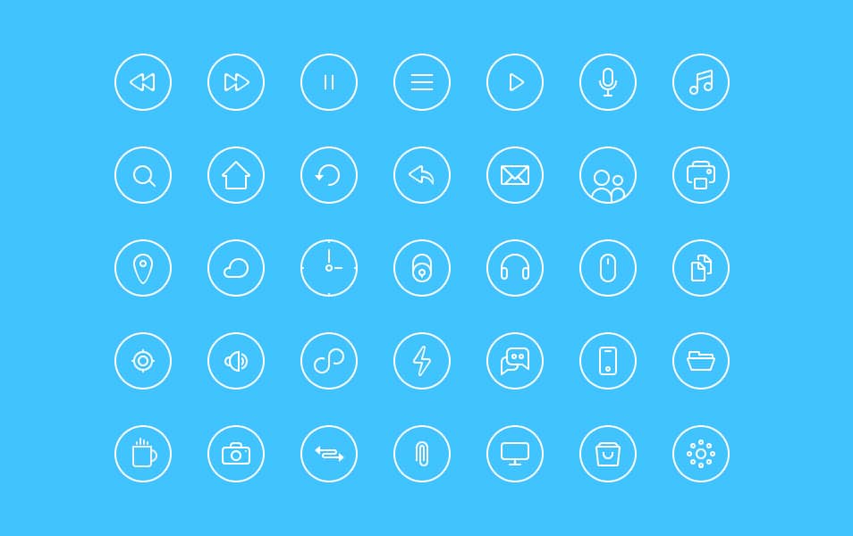 250+ Ultimate Collection of Free Line Icon Sets 140 Thin Rounded Icons