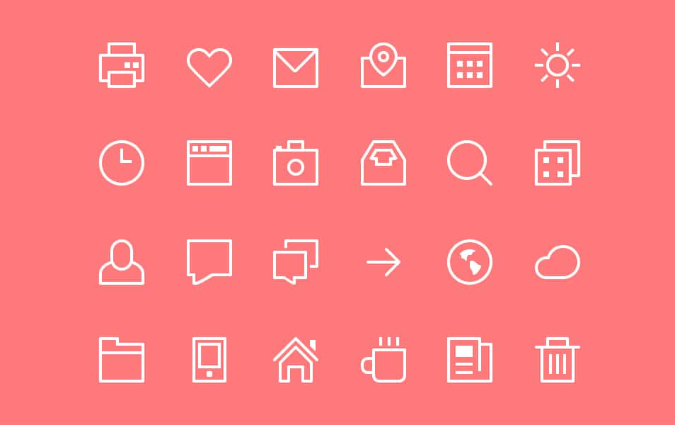 Thin Stroke Icons