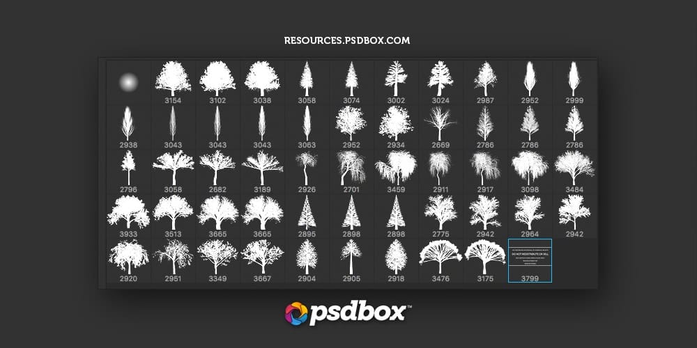 Collection of Best Photoshop Brushes 261 Tree Brushes