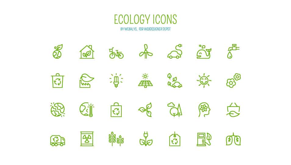250+ Ultimate Collection of Free Line Icon Sets 161 Vector Ecology icons
