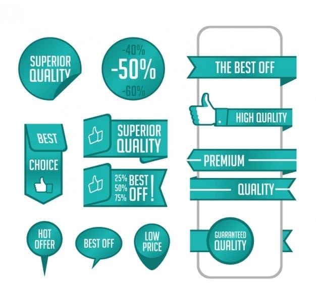 Vector web labels