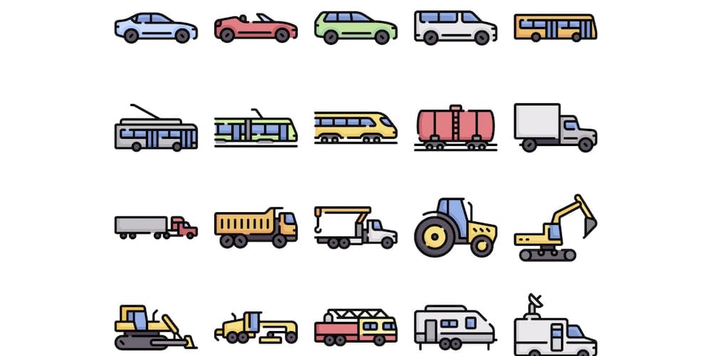 Latest Collection of Free SVG Icons & Illustrations 255 Vehicle and Transport Icons
