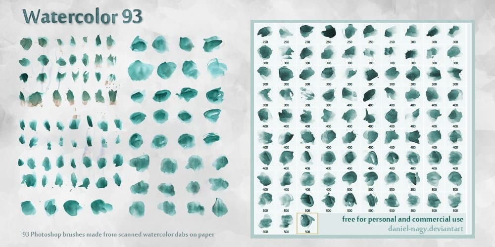 Collection of Best Photoshop Brushes 57 Watercolor 93 Adobe Photoshop Brush