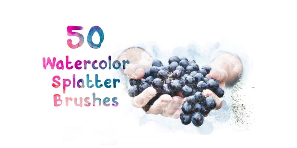 Collection of Best Photoshop Brushes 38 Watercolor Ink Splatter Brushes