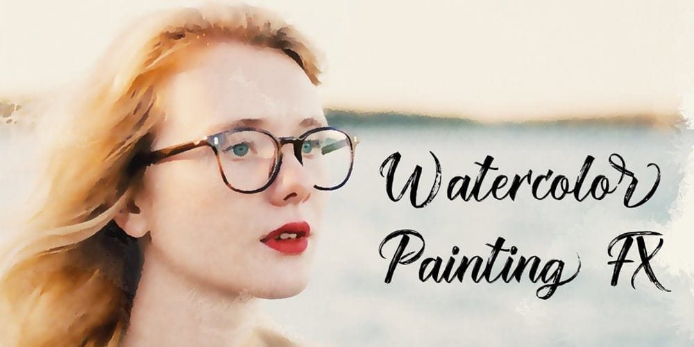Latest Free Photoshop Actions 206 Watercolor Painting Action