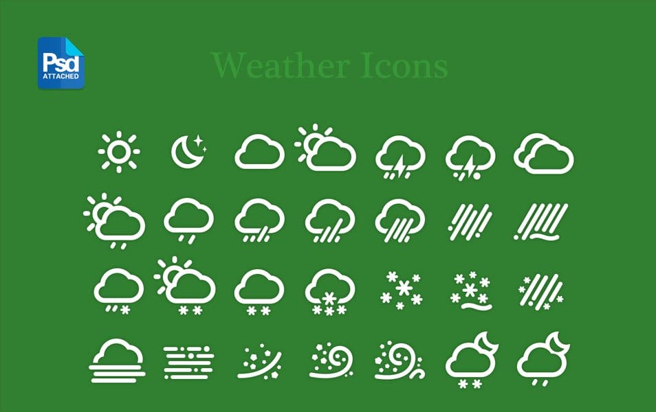 Weather Icons PSD