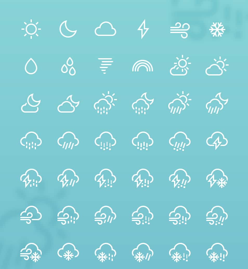 Weather icons