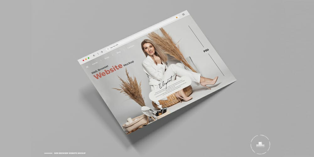 Web Browser Website Mockup