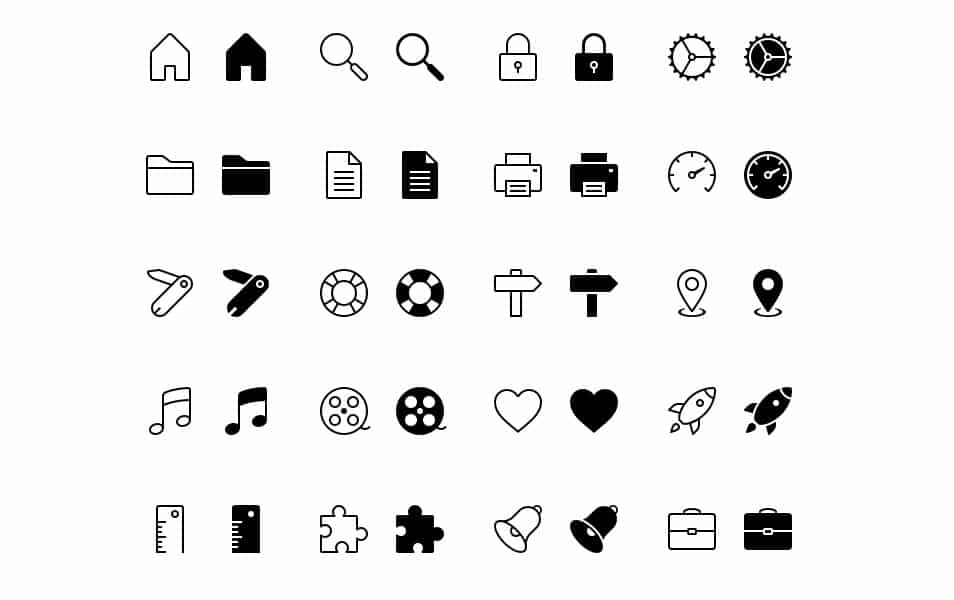 250+ Ultimate Collection of Free Line Icon Sets 75 iOS Tab Bar Icons Free