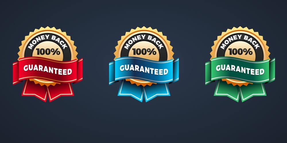 100% Money Back Guarantee Logo