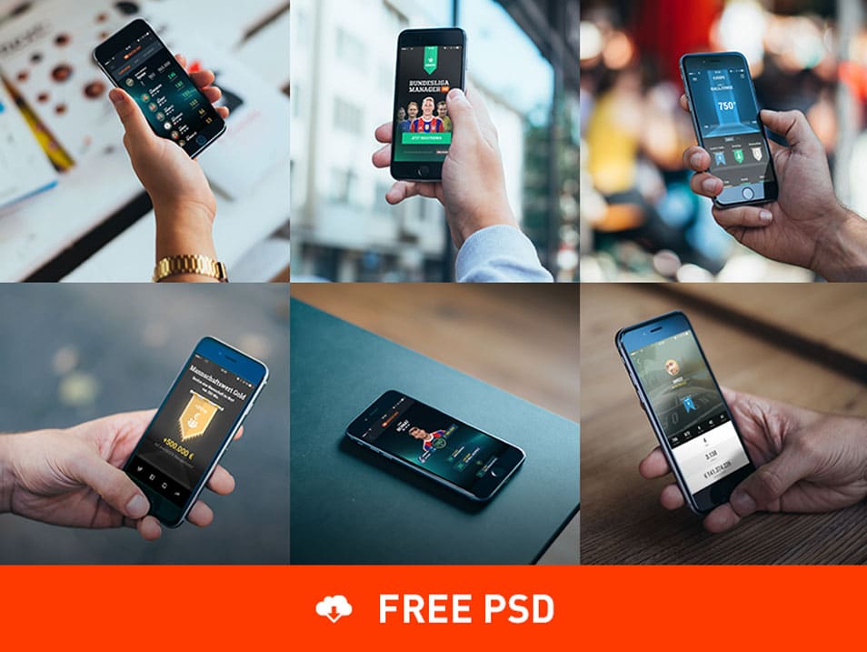 6 Photorealistic iPhone 6 mockups