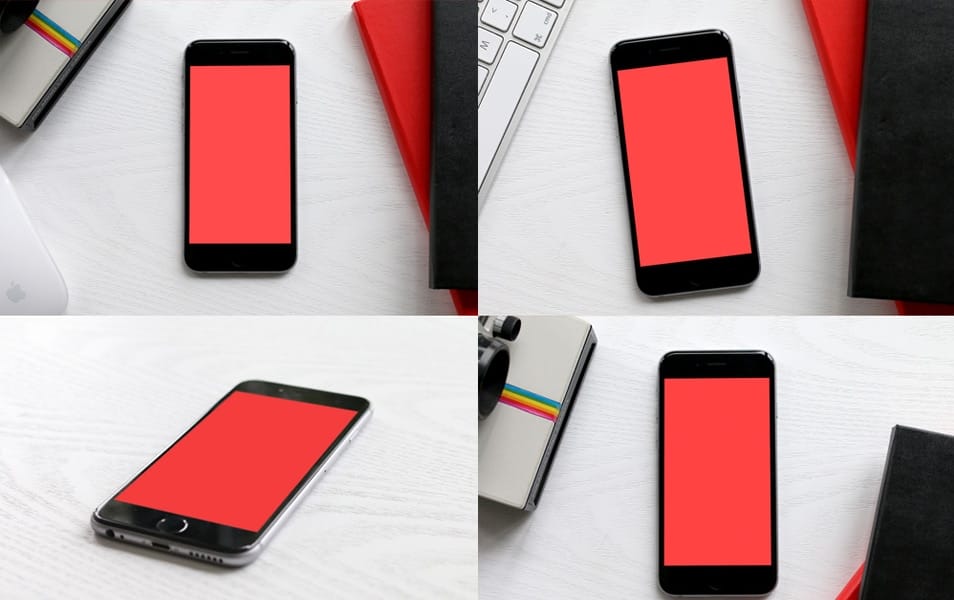 6 iPhone 6 Photo Mockups (PSD)