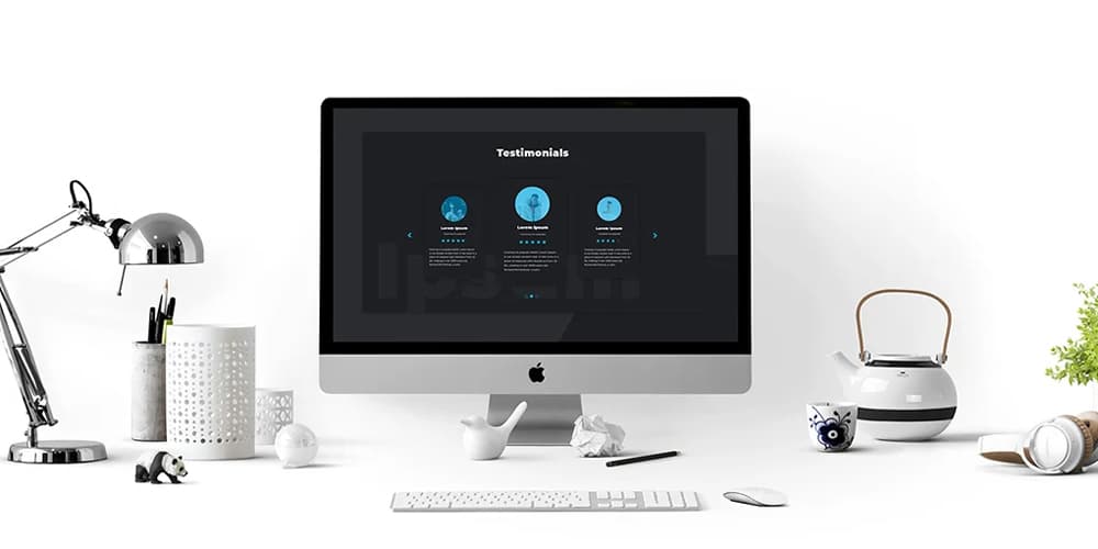 Free Workspace Mockup Design Templates 192 Animated iMac Mockup