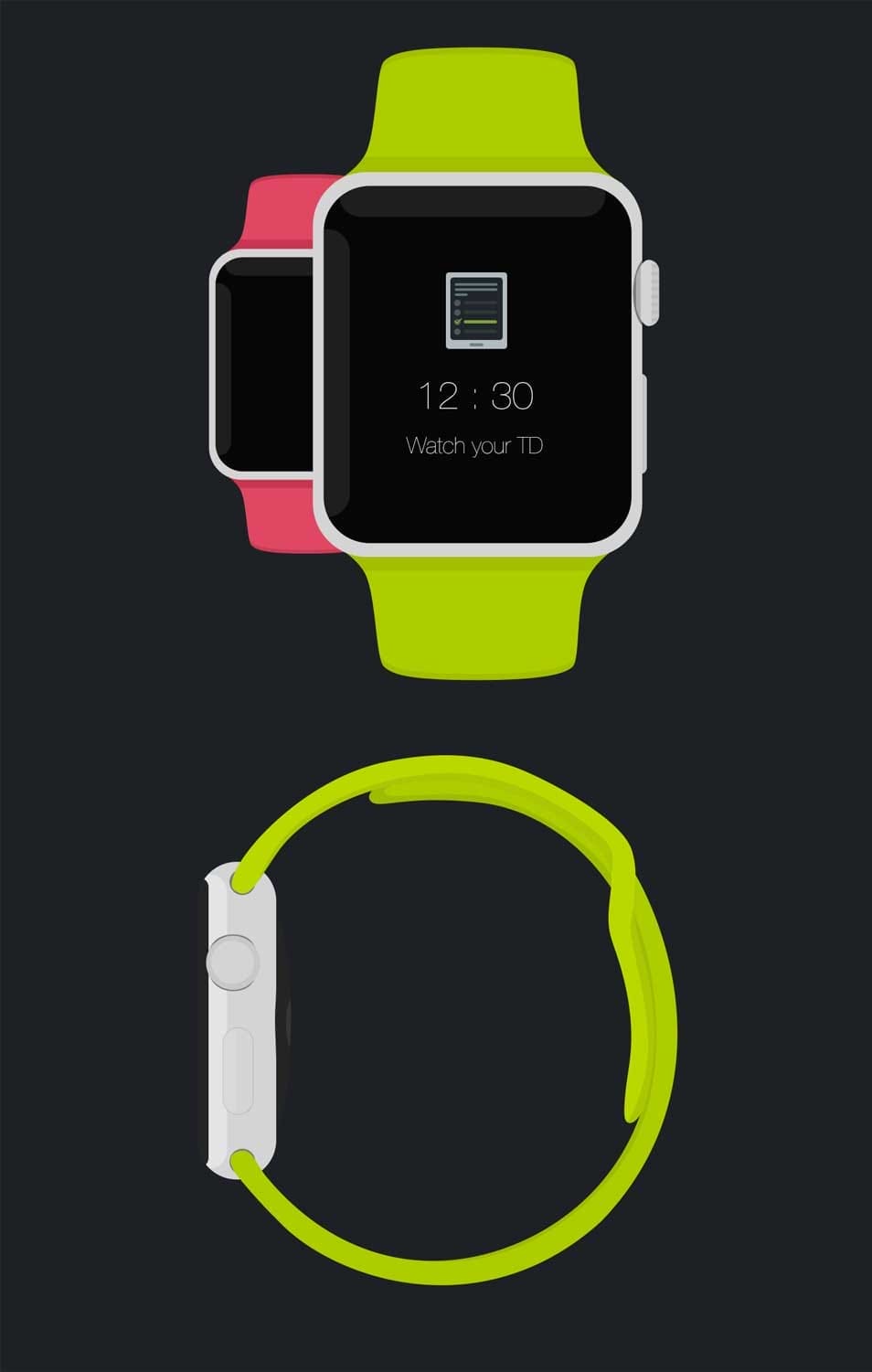 Apple Watch Free Psd Flat Mockup