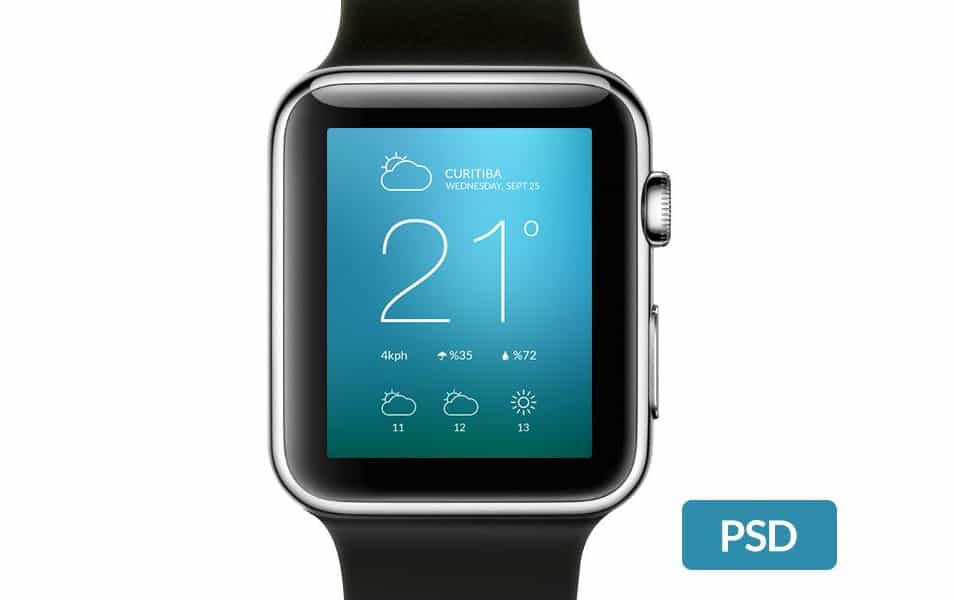 Apple Watch Free Template PSD