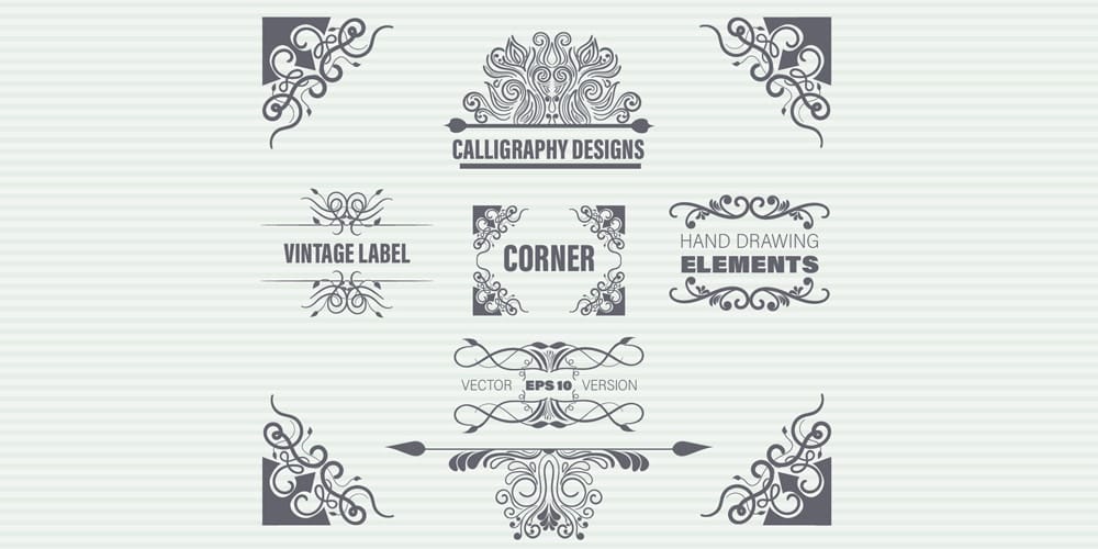 Calligraphy Elements Vector