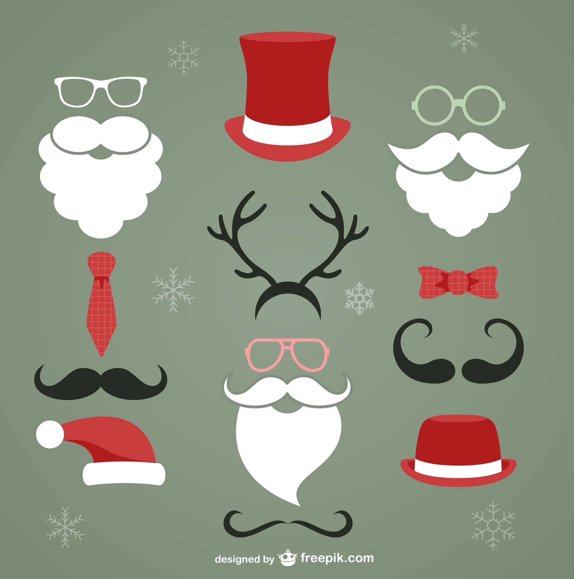 Christmas hipster elements