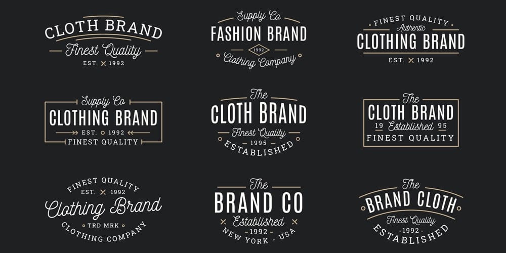 Free Vector Decorative Web Elements 42 Clothing Badges