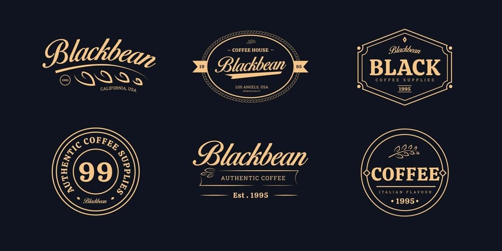 Free Vector Decorative Web Elements 39 Coffee Shop Badges