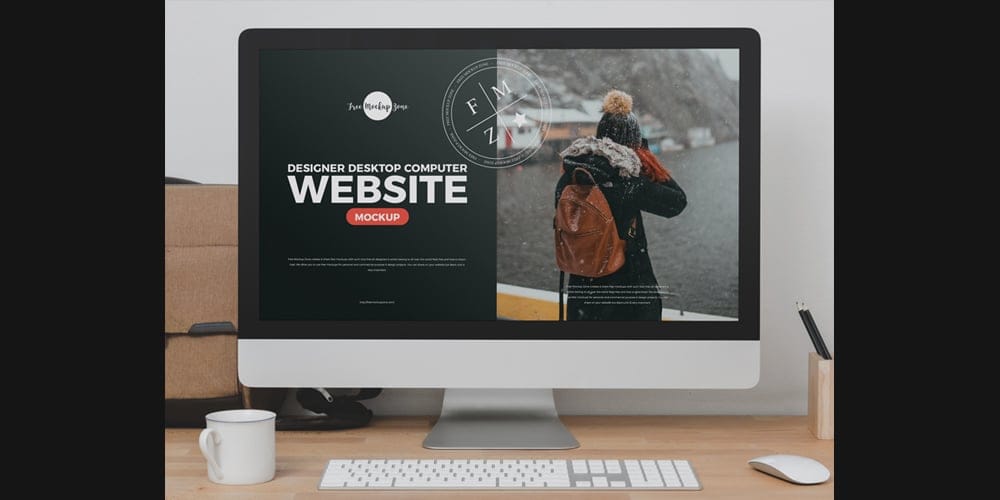 Designer Desktop Computer Website Mockup