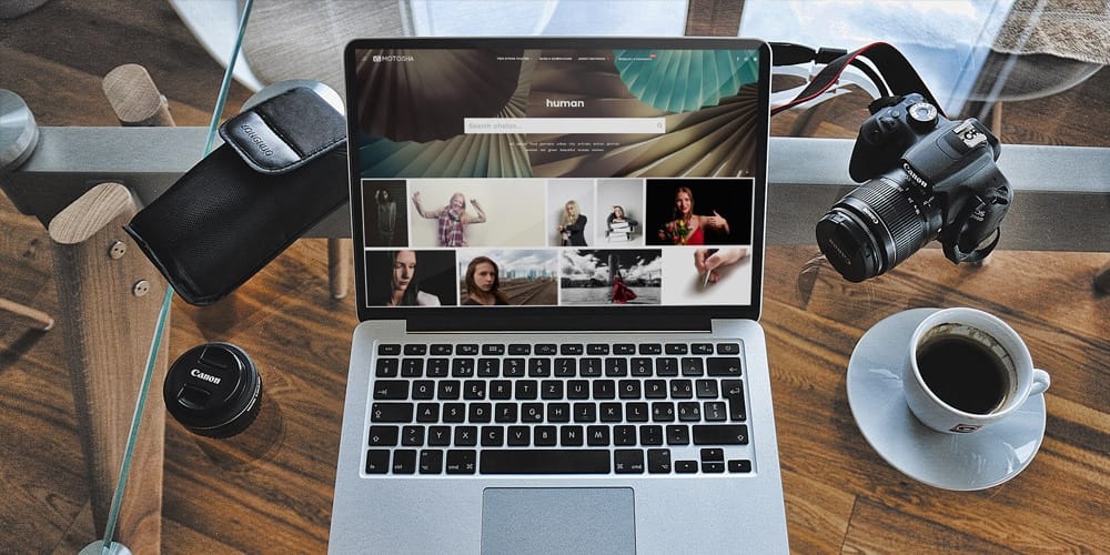 Free Workspace Mockup Design Templates 228 Desk and Mac Book Photoshop Mockup